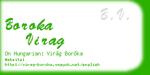 boroka virag business card