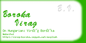 boroka virag business card